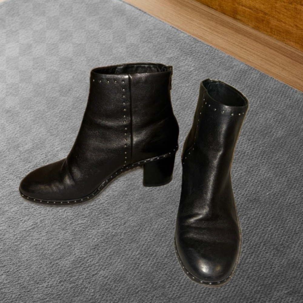 Rag & Bone Willow Studded Ankle Boots Black Sz 8 US/38.5